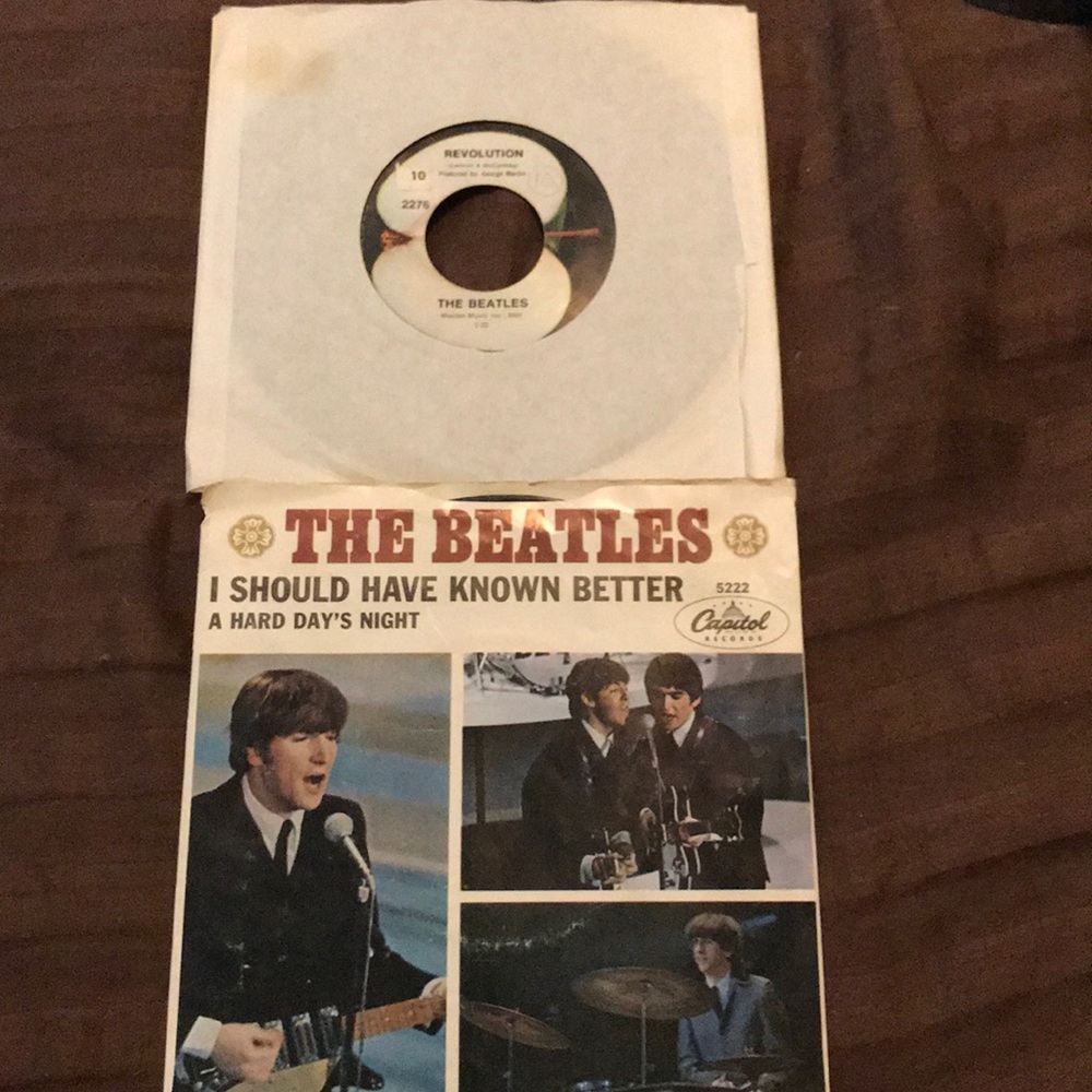 Two authentic vintage The Beatles 45s!